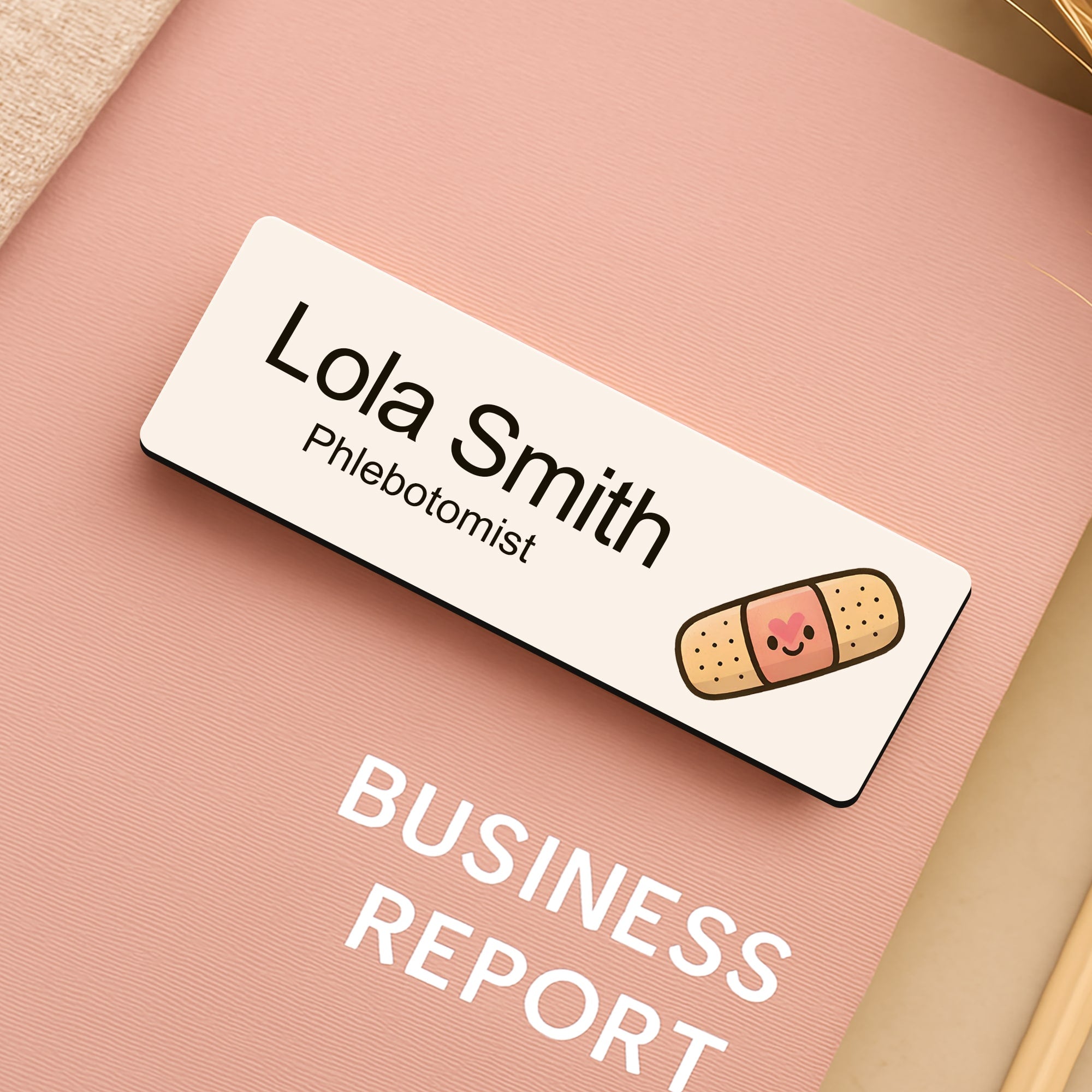 Personalised Phlebotomist Name Badge 2.5 x 7.5cm