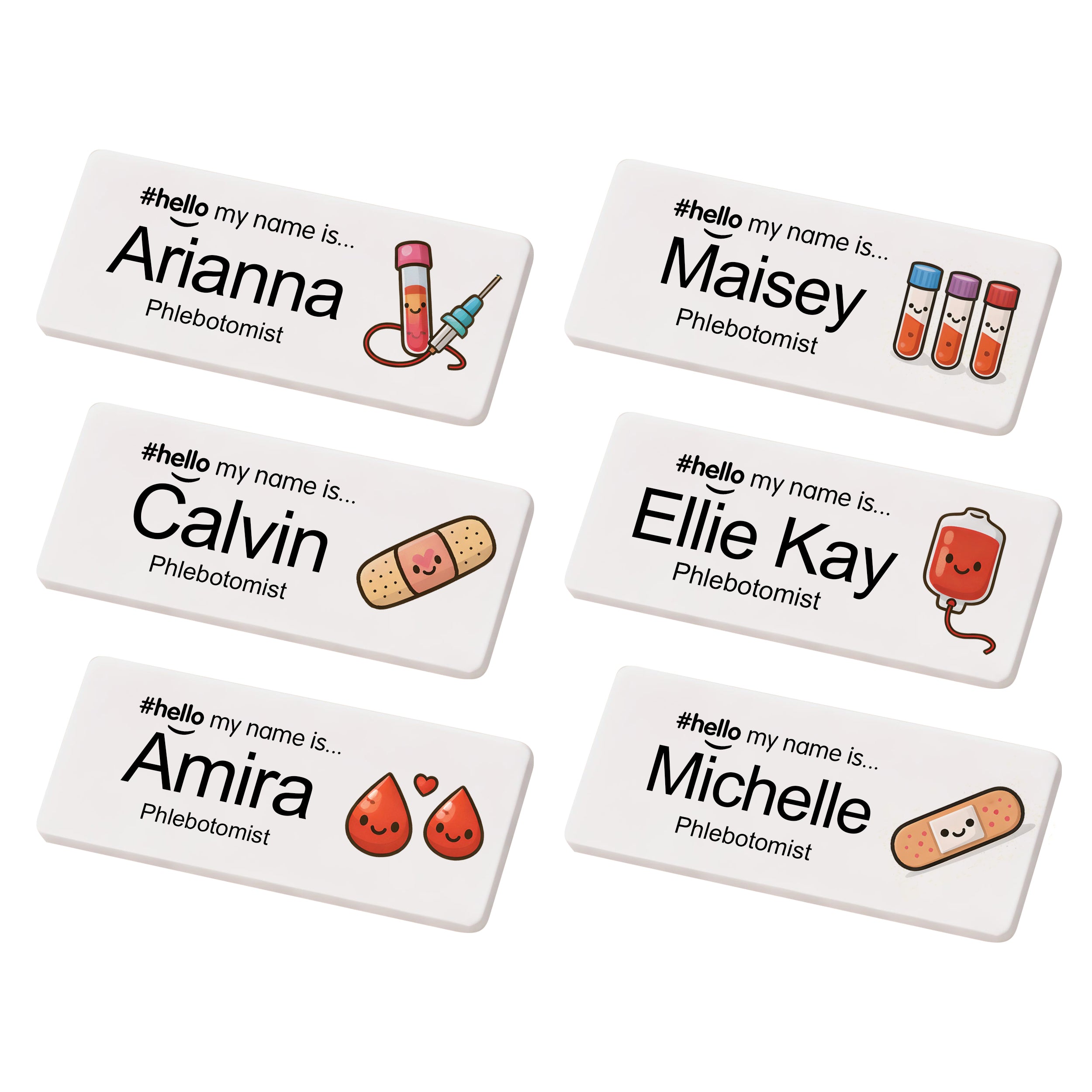 Personalised Phlebotomist Hello My Name Is Badge