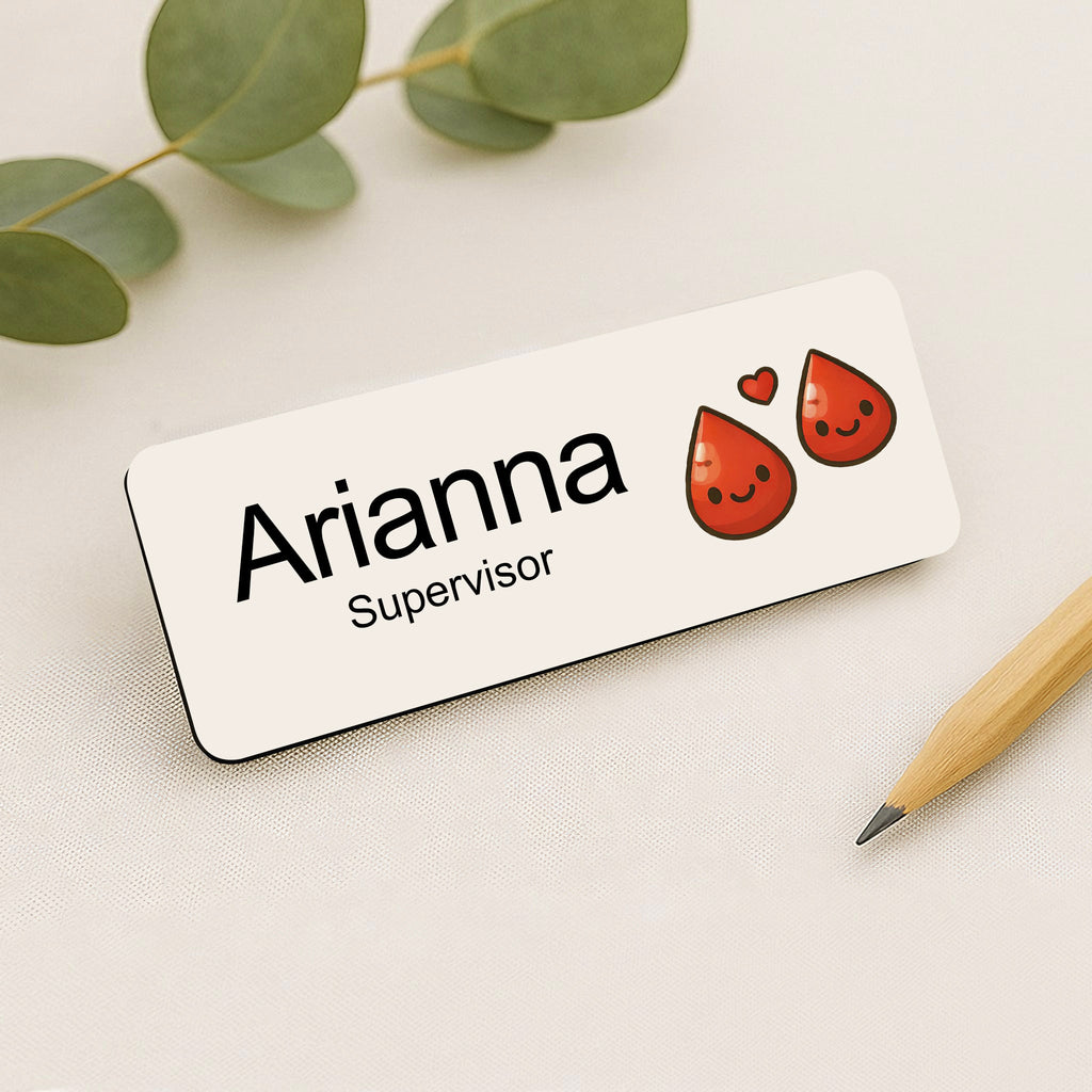 Personalised Phlebotomist Name Badge 2.5 x 7.5cm