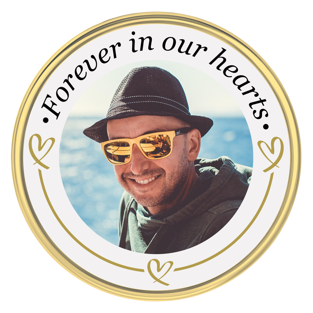 Personalised Photo In Memory Pin Badge
