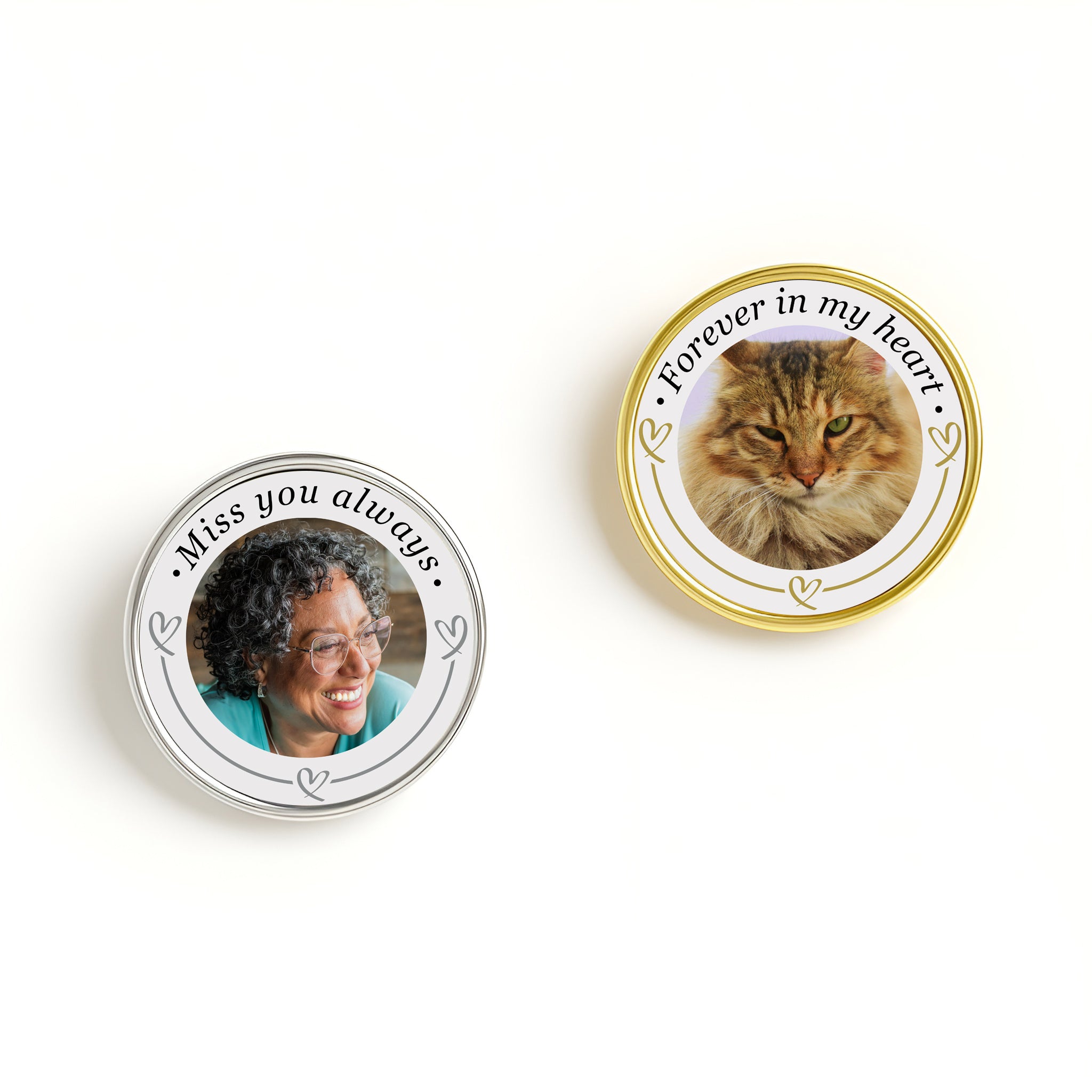 Personalised Photo In Memory Pin Badge