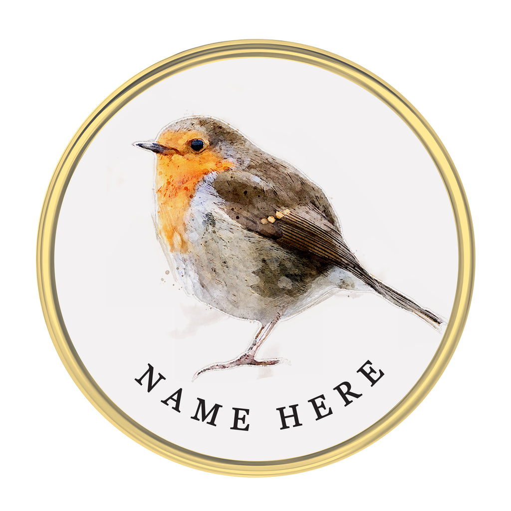 Personalised Robin Lapel Pin Badge