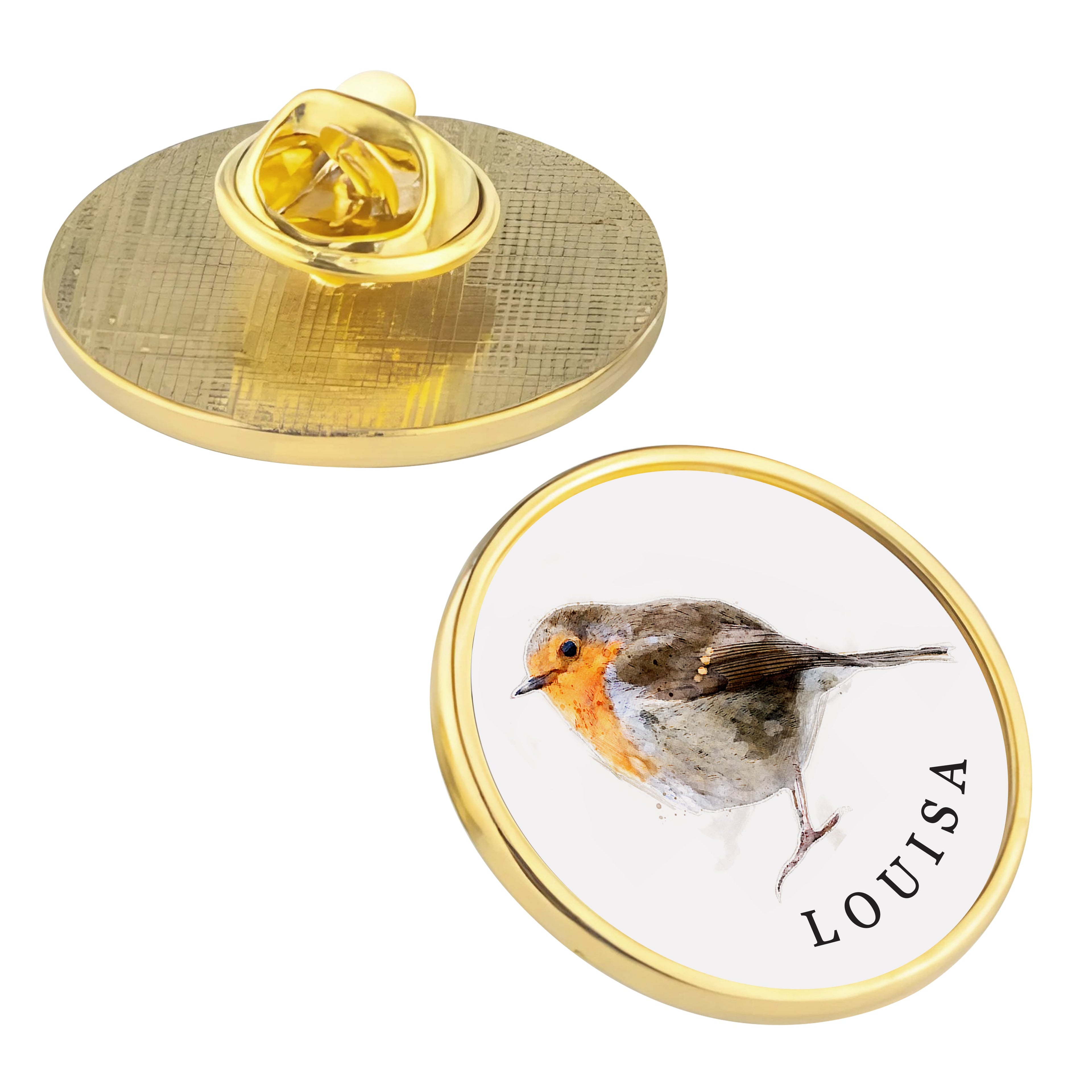 Personalised Robin Lapel Pin Badge