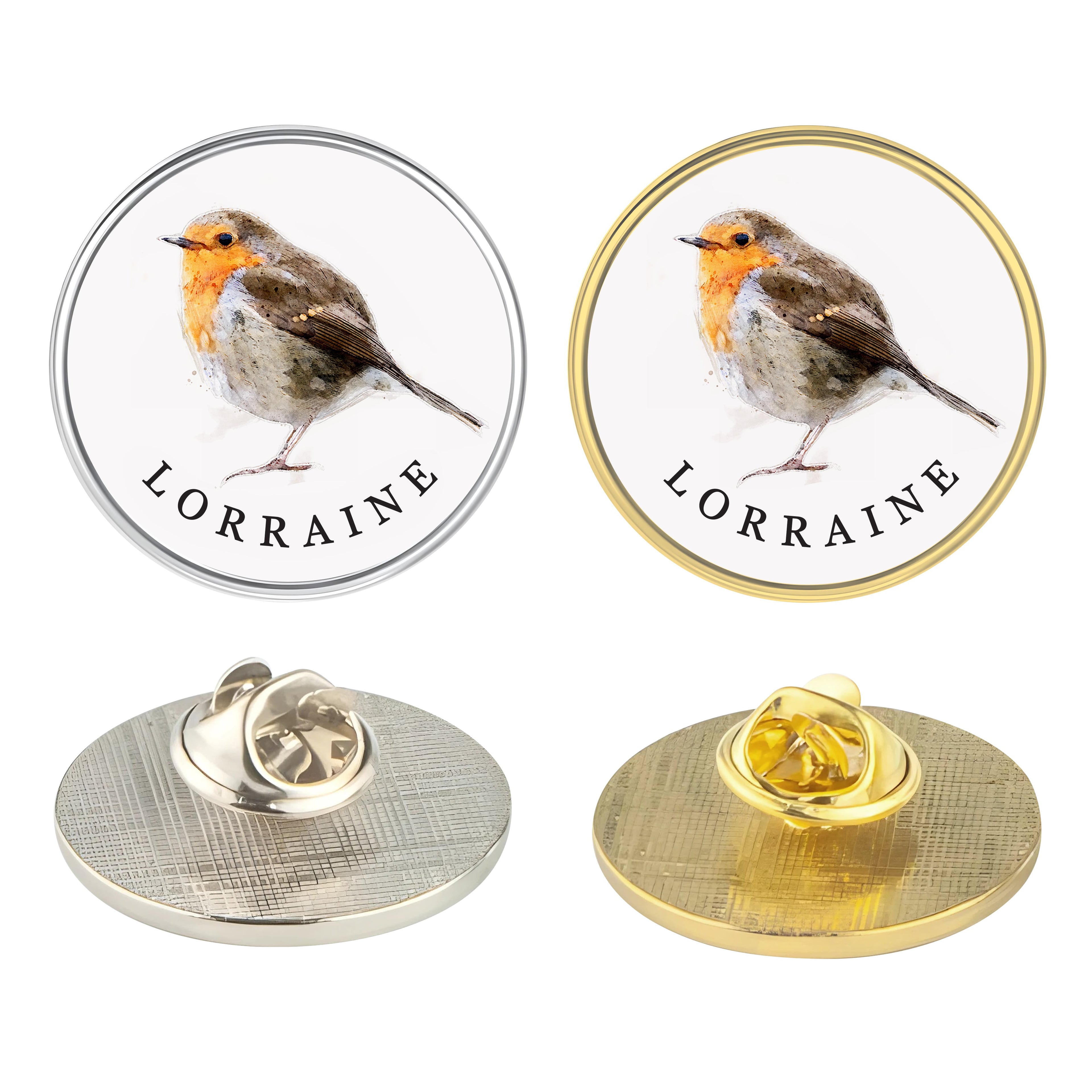 Personalised Robin Lapel Pin Badge