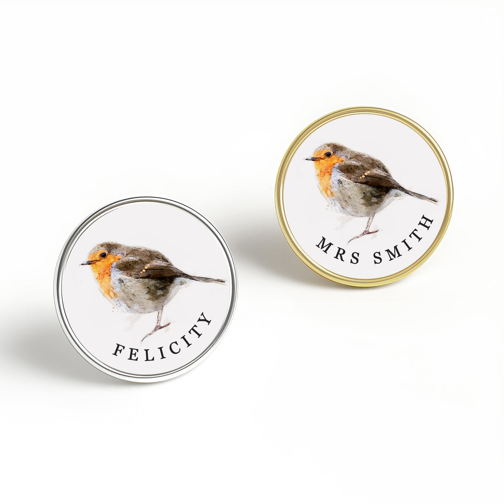Personalised Robin Lapel Pin Badge