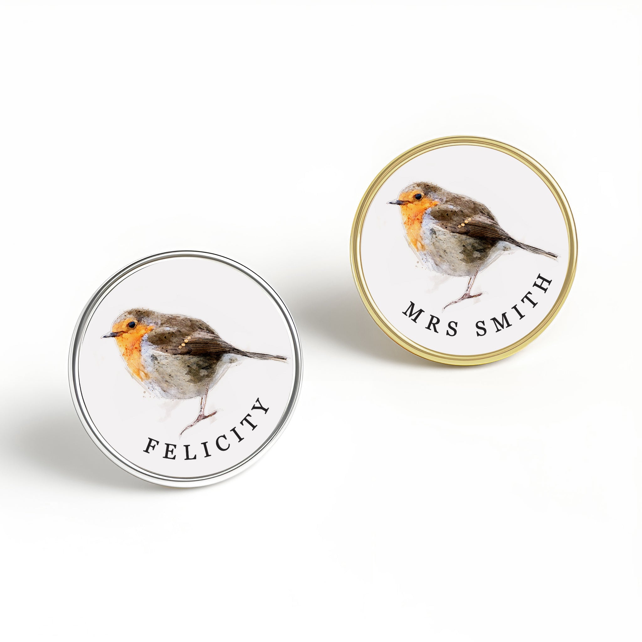 Personalised Robin Lapel Pin Badge