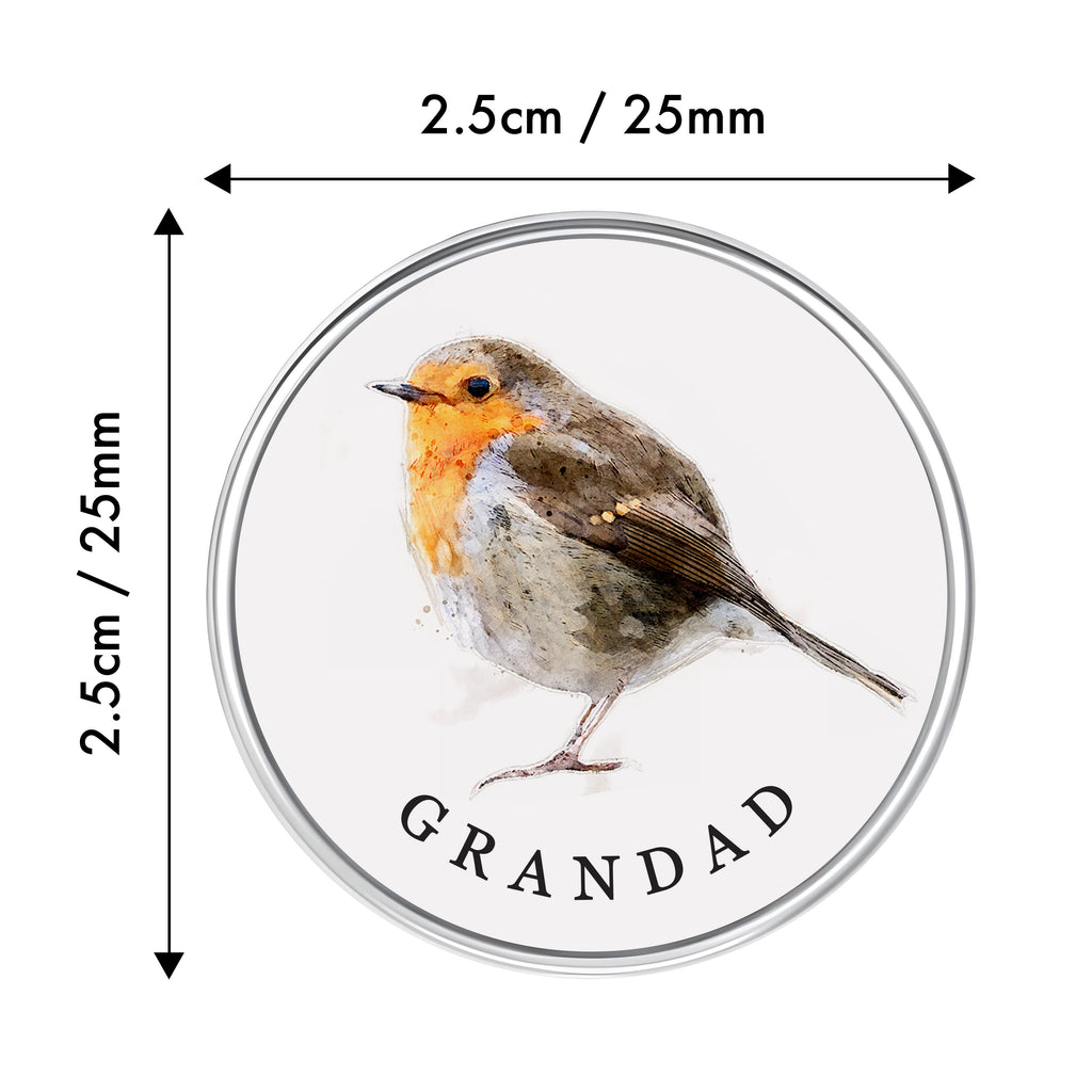 Personalised Robin Lapel Pin Badge