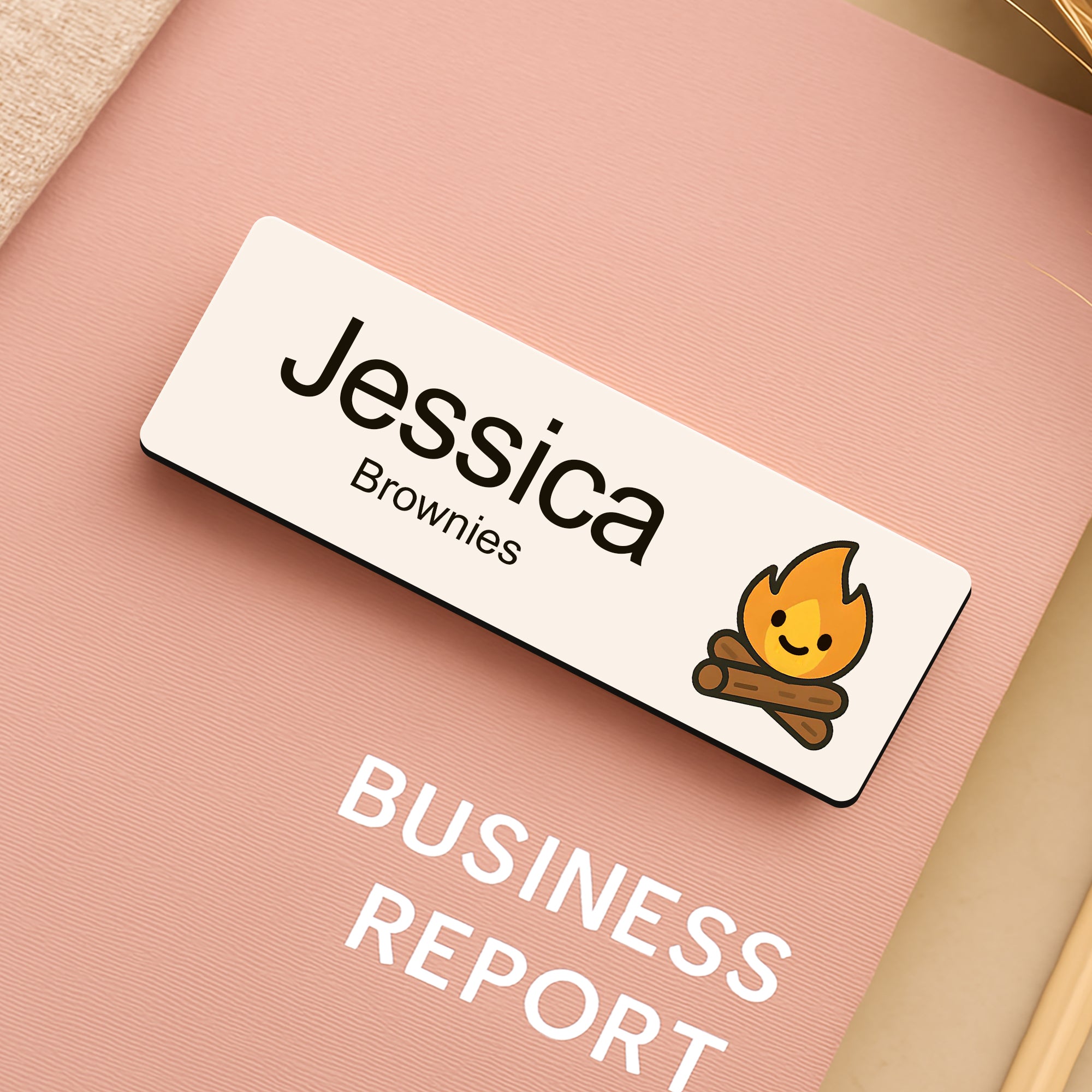 Personalised Cubs Brownies Scouts Name Badge 2.5 x 7.5cm