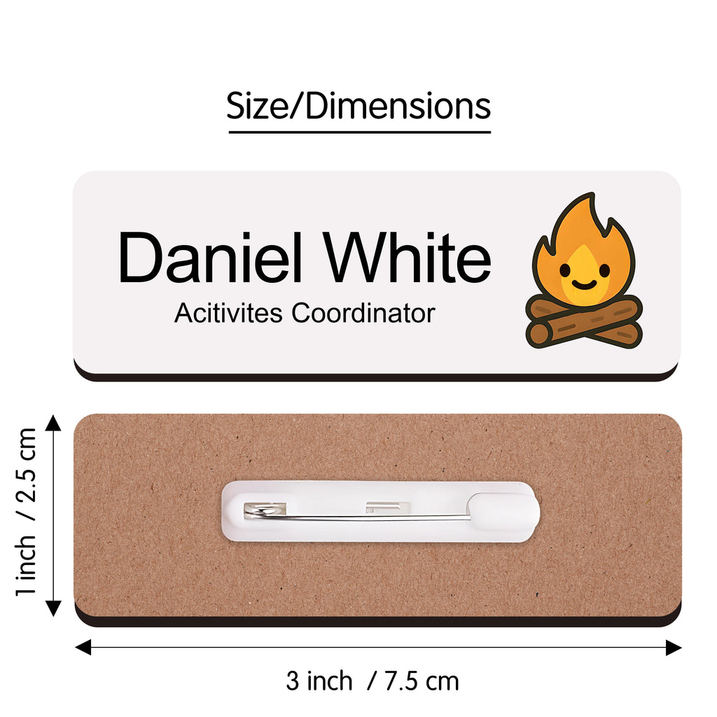 Personalised Cubs Brownies Scouts Name Badge 2.5 x 7.5cm