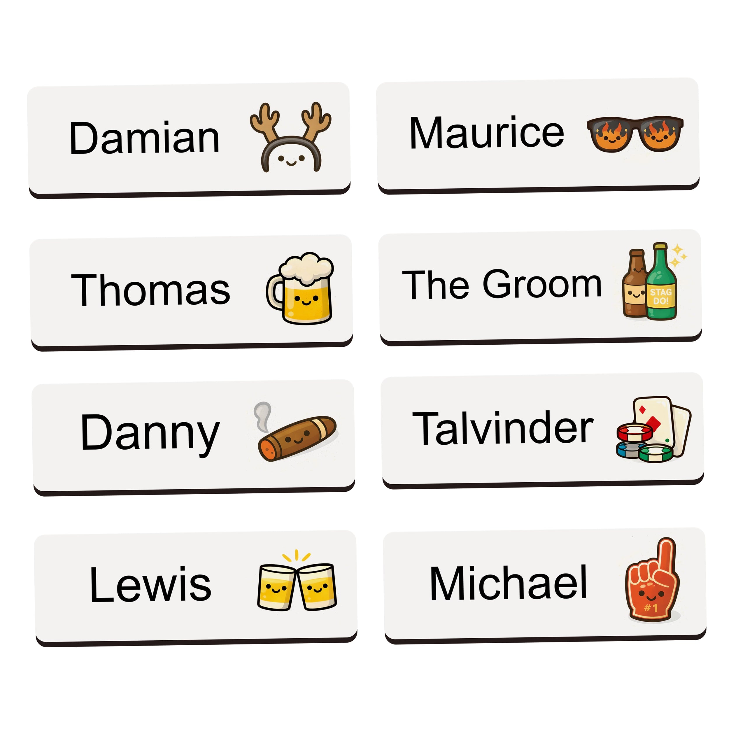 Personalised Stag Do Name Badge 2.5 x 7.5cm