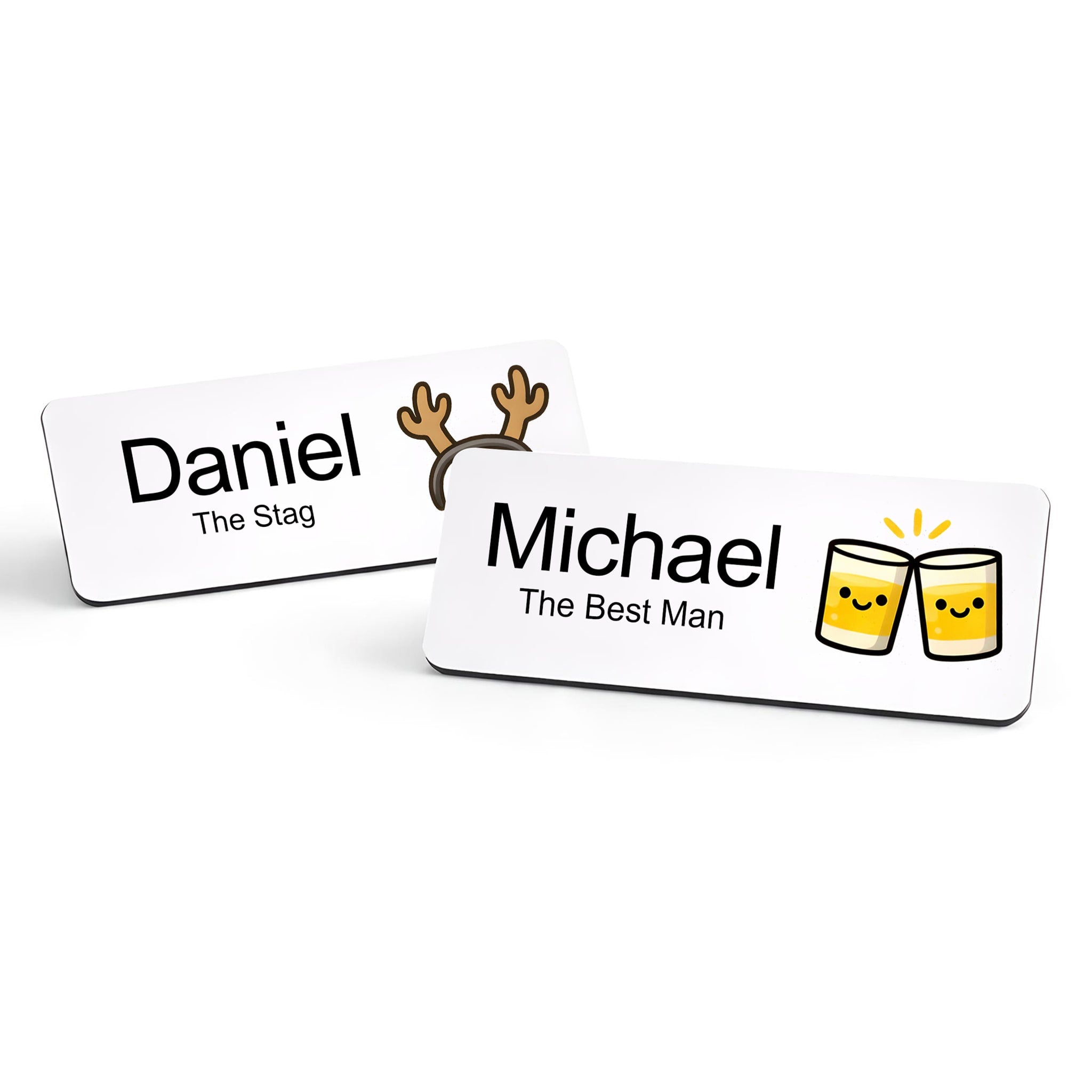 Personalised Stag Do Name Badge 2.5 x 7.5cm