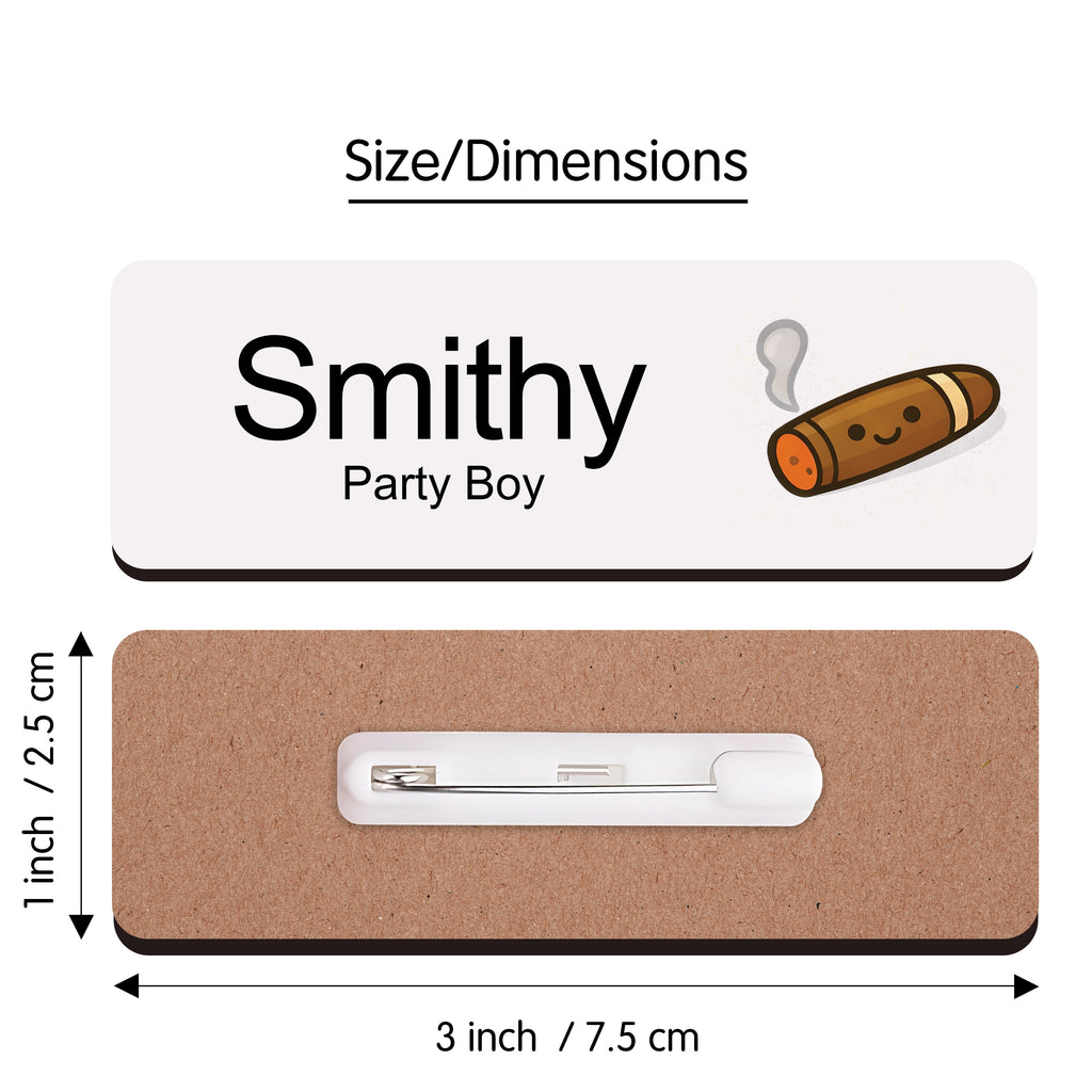 Personalised Stag Do Name Badge 2.5 x 7.5cm