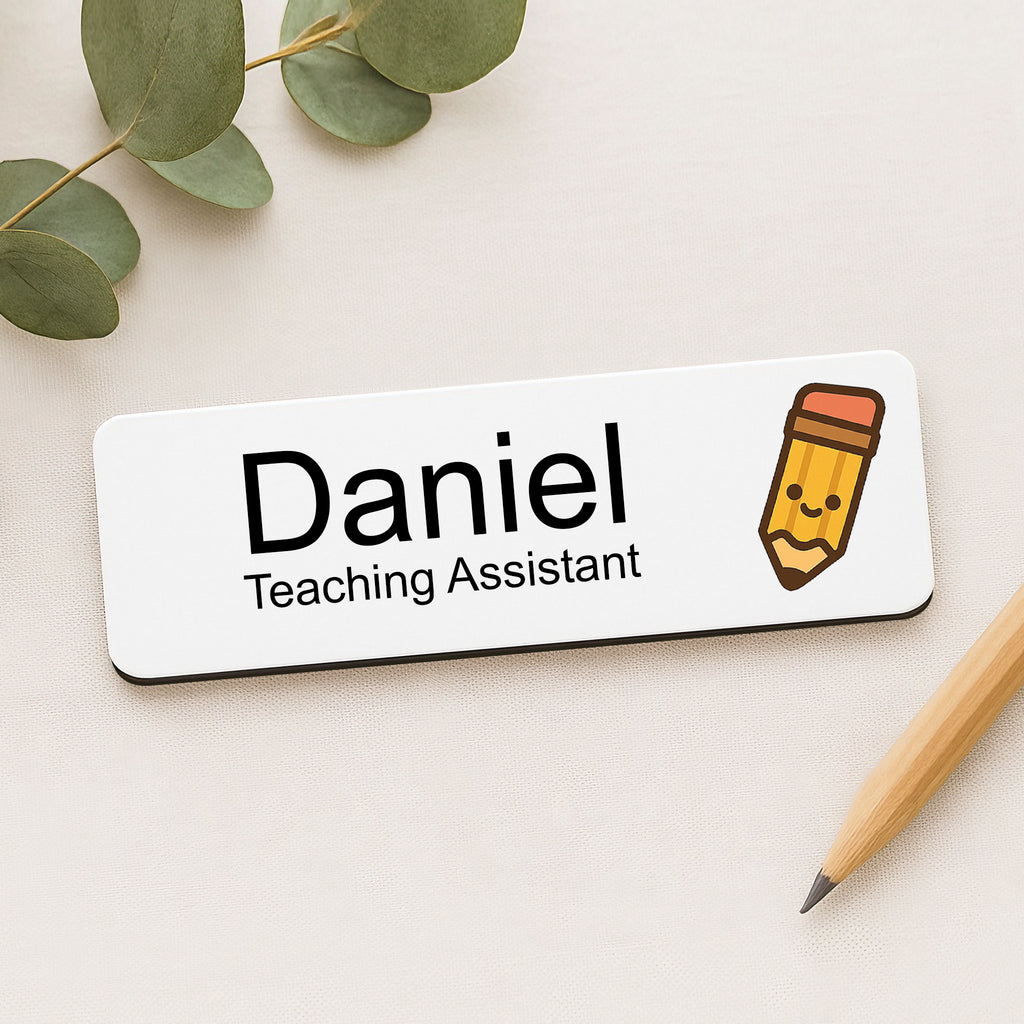 Personalised Teacher Name Badge 2.5 x 7.5cm
