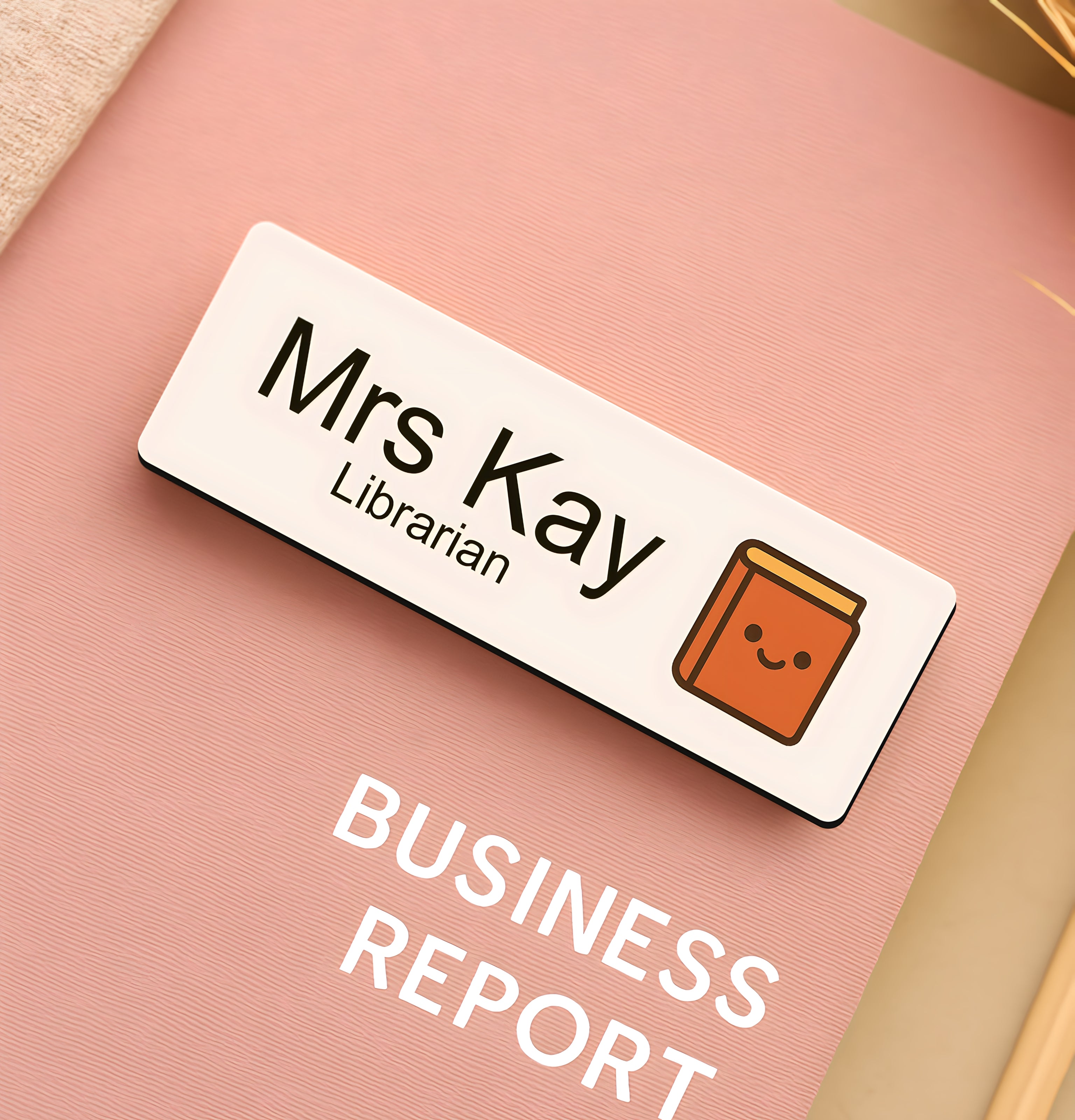 Personalised Teacher Name Badge 2.5 x 7.5cm
