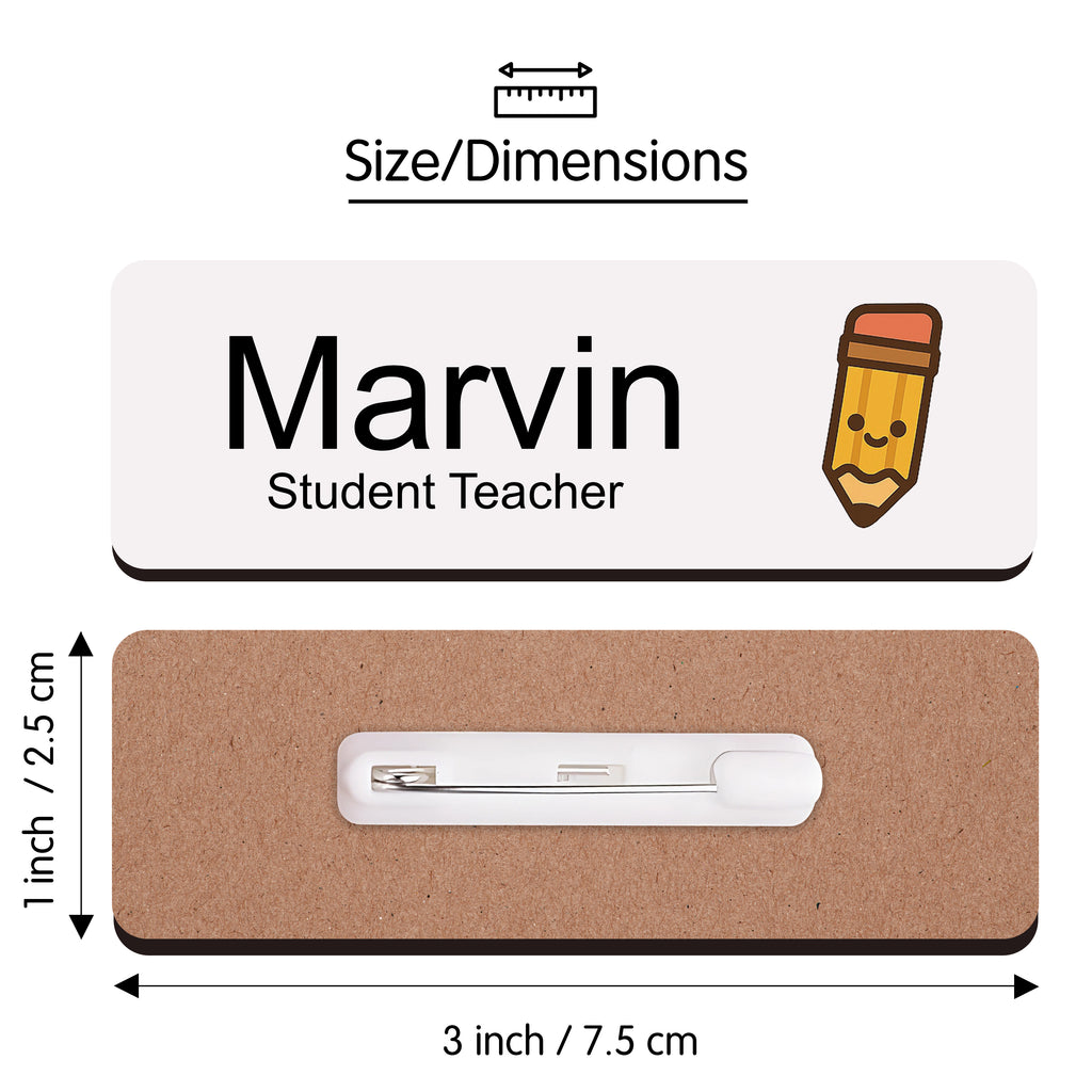 Personalised Teacher Name Badge 2.5 x 7.5cm
